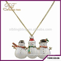 2015the latest hot Christmas snowman pendant necklace